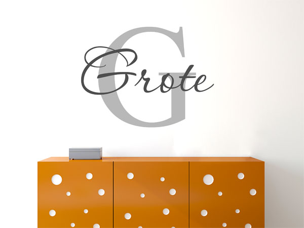 Wandtattoo Grote Nachname