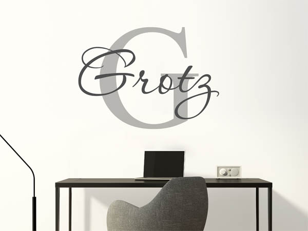 Wandtattoo Grotz Nachname