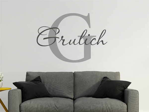 Wandtattoo Grulich Nachname