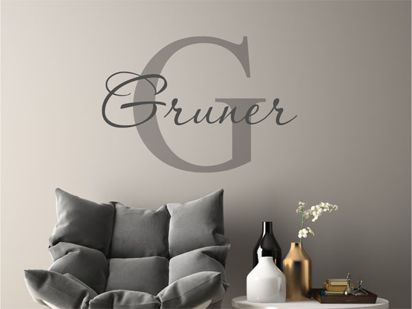 Wandtattoo Gruner Nachname