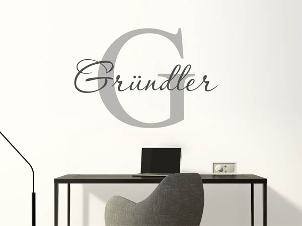 Wandtattoo Gründler Nachname