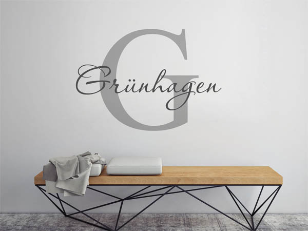 Wandtattoo Grünhagen Nachname