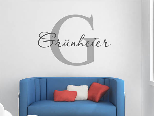 Wandtattoo Grünheier Nachname