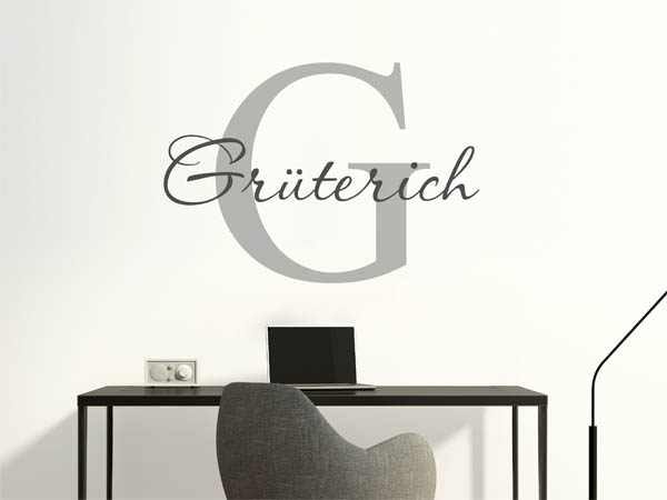 Wandtattoo Grüterich Nachname