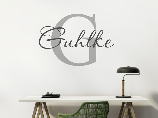 Wandtattoo Guhlke Nachname