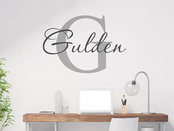 Wandtattoo Gulden Nachname