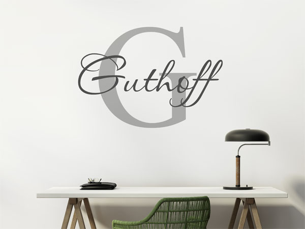 Wandtattoo Guthoff Nachname