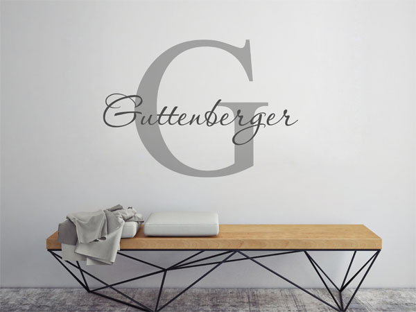 Wandtattoo Guttenberger Nachname