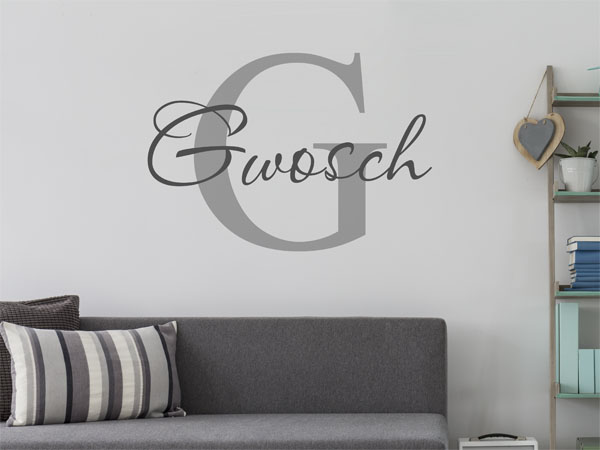 Wandtattoo Gwosch Nachname