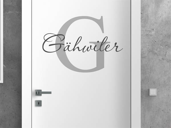 Wandtattoo Gähwiler Nachname