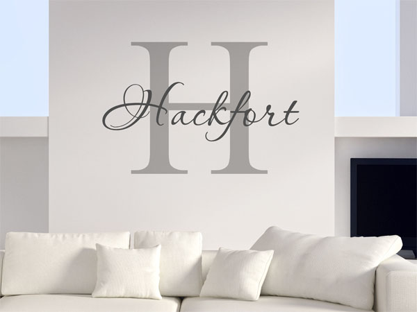 Wandtattoo Hackfort Nachname