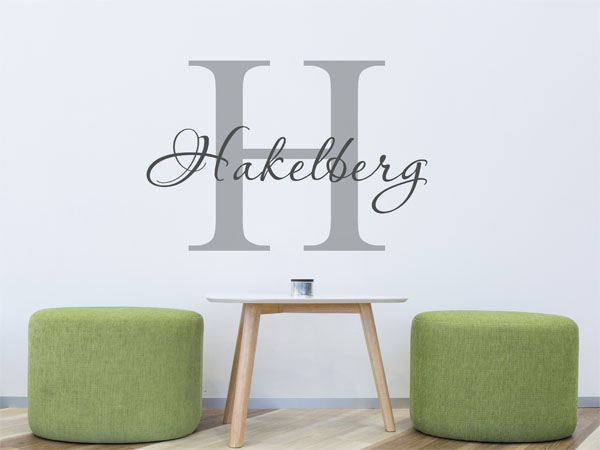 Wandtattoo Hakelberg Nachname