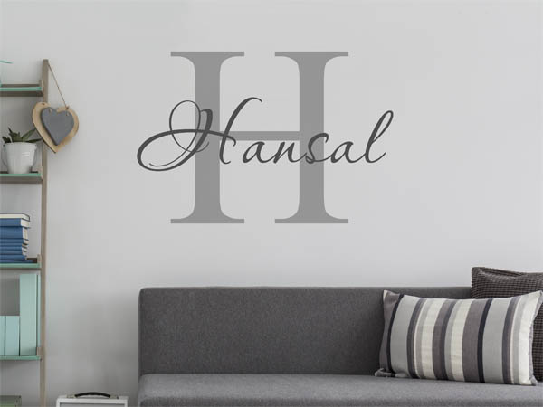 Wandtattoo Hansal Nachname