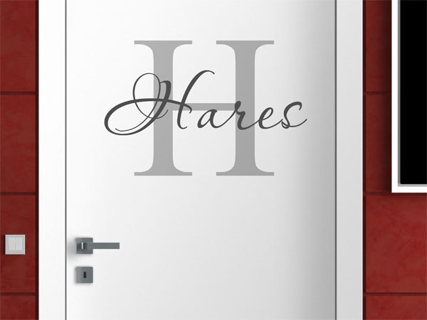 Wandtattoo Hares Nachname