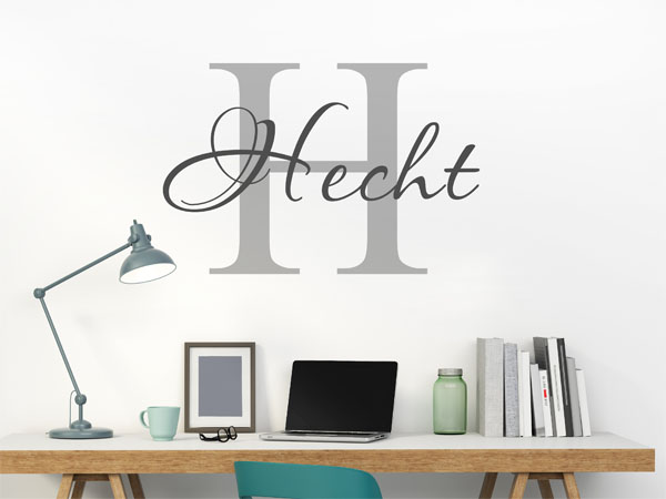 Wandtattoo Hecht Nachname