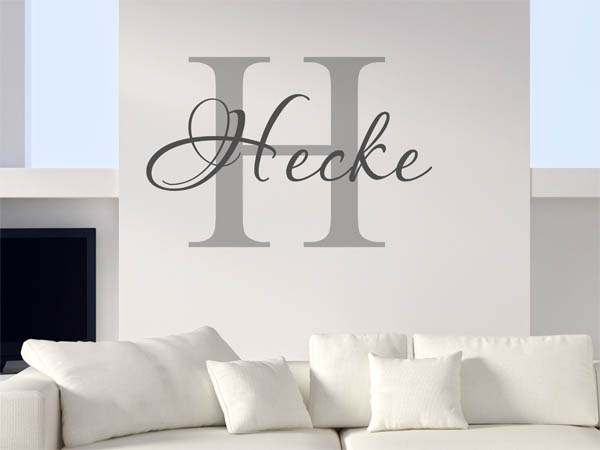Wandtattoo Hecke Nachname