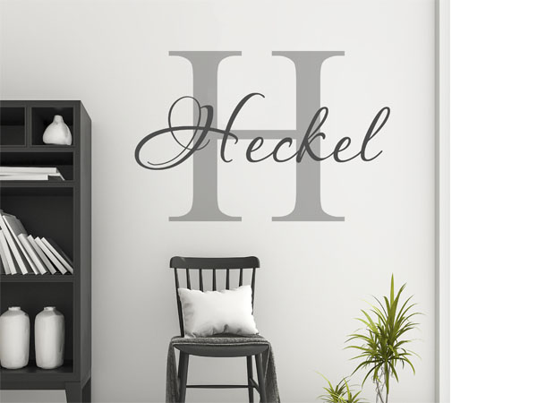 Wandtattoo Heckel Nachname