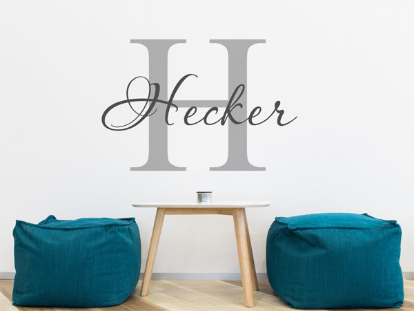 Wandtattoo Hecker Nachname