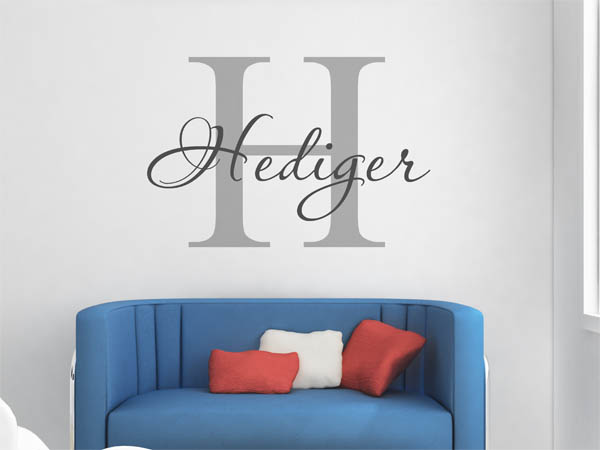 Wandtattoo Hediger Nachname