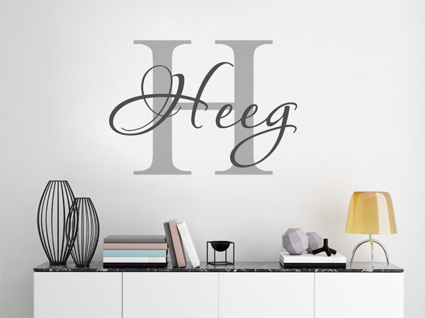 Wandtattoo Heeg Nachname