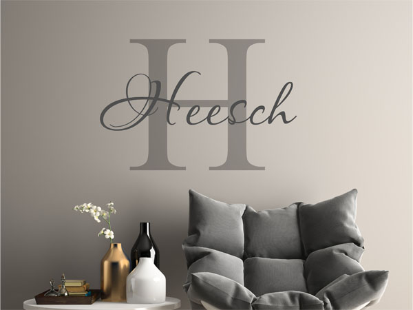 Wandtattoo Heesch Nachname