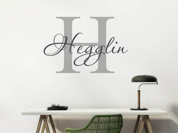 Wandtattoo Hegglin Nachname
