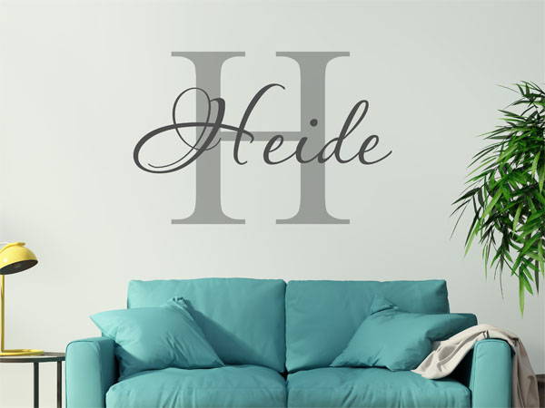 Wandtattoo Heide Nachname