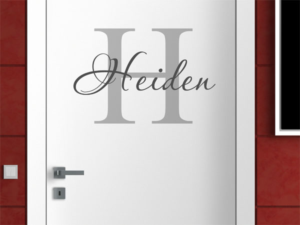Wandtattoo Heiden Nachname