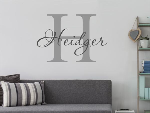 Wandtattoo Heidger Nachname