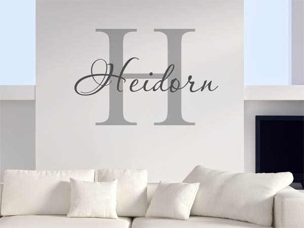 Wandtattoo Heidorn Nachname