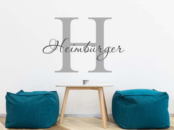 Wandtattoo Heimbürger Nachname