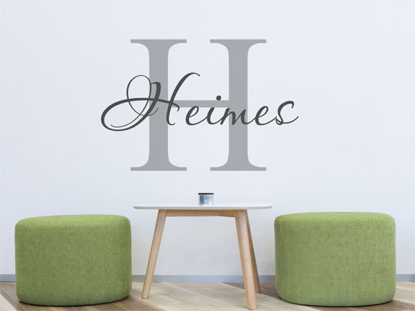 Wandtattoo Heimes Nachname