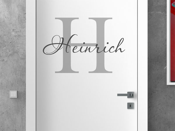 Wandtattoo Heinrich Nachname