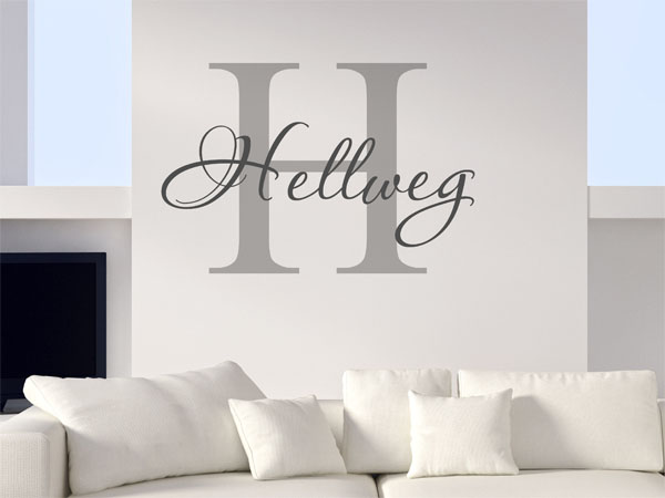 Wandtattoo Hellweg Nachname