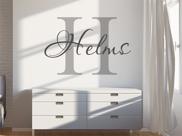 Wandtattoo Helms Nachname