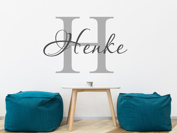 Wandtattoo Henke Nachname