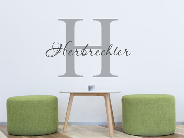 Wandtattoo Herbrechter Nachname