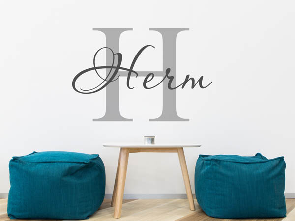Wandtattoo Herm Nachname