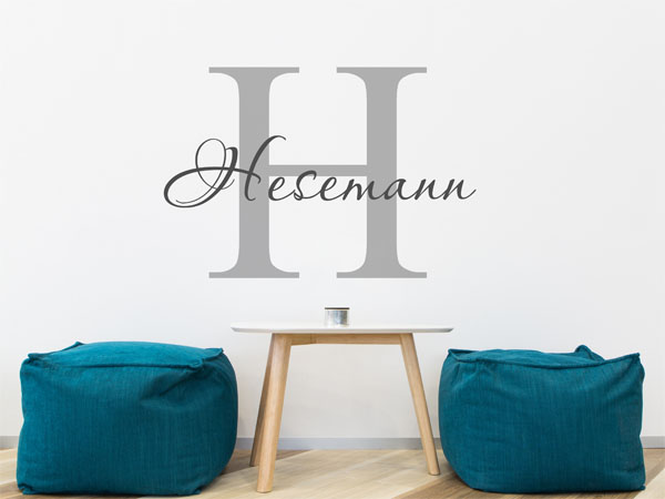 Wandtattoo Hesemann Nachname