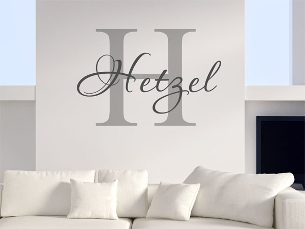 Wandtattoo Hetzel Nachname