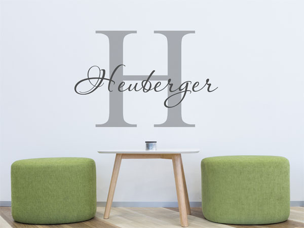 Wandtattoo Heuberger Nachname