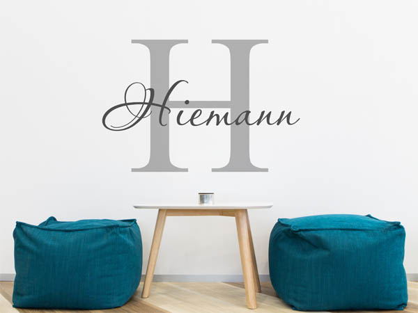 Wandtattoo Hiemann Nachname