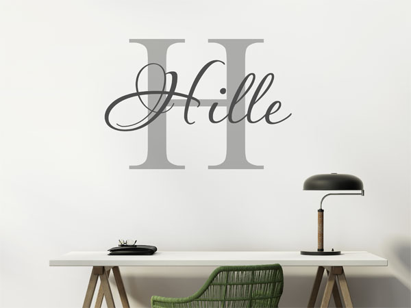 Wandtattoo Hille Nachname