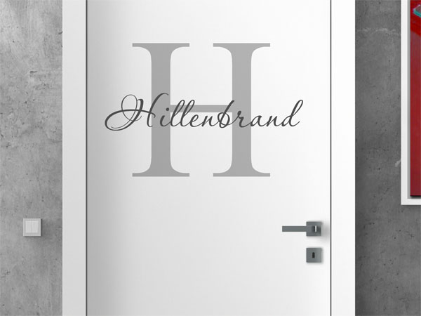 Wandtattoo Hillenbrand Nachname