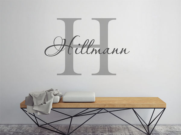 Wandtattoo Hillmann Nachname