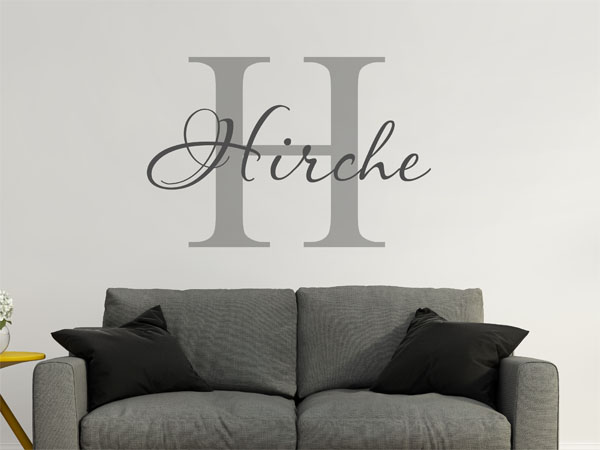 Wandtattoo Hirche Nachname