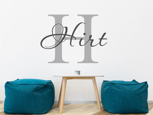 Wandtattoo Hirt Nachname