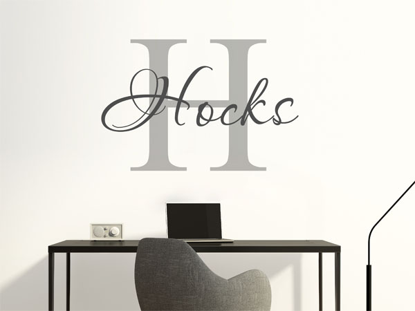 Wandtattoo Hocks Nachname