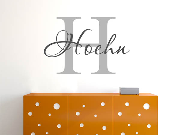 Wandtattoo Hoehn Nachname