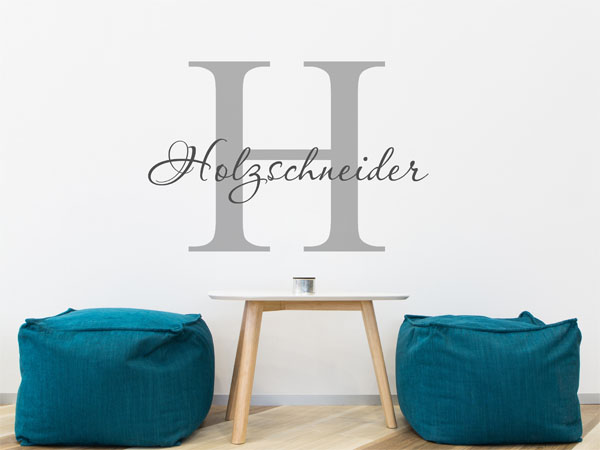 Wandtattoo Holzschneider Nachname